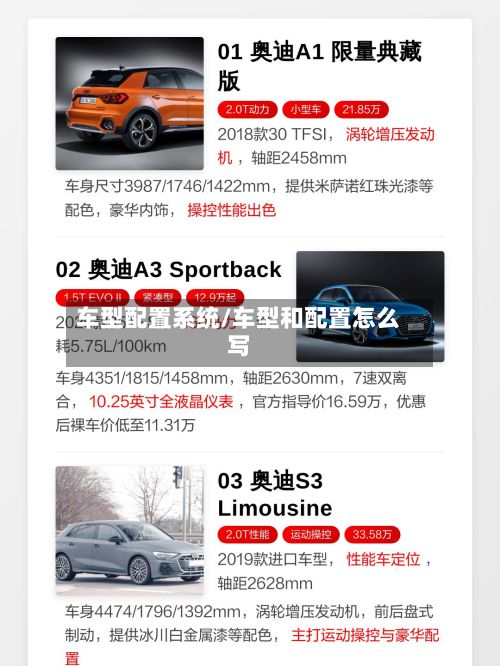 车型配置系统/车型和配置怎么写-第2张图片