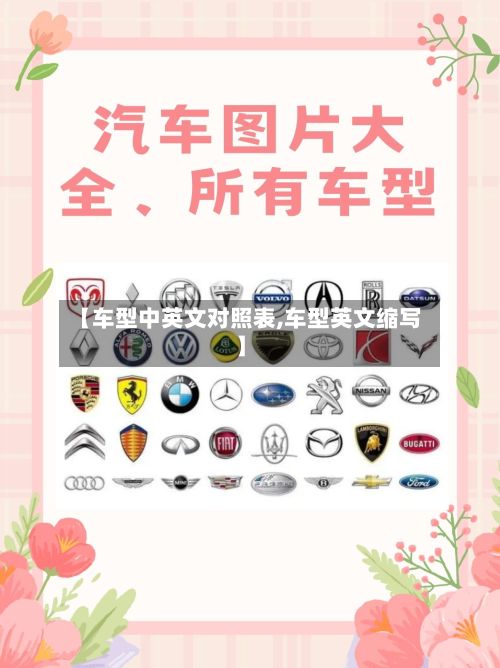 【车型中英文对照表,车型英文缩写】-第2张图片