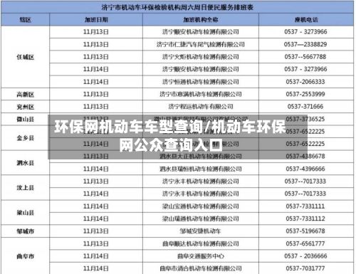 环保网机动车车型查询/机动车环保网公众查询入口