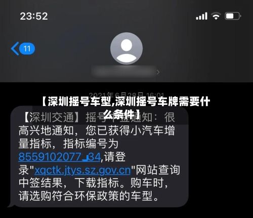 【深圳摇号车型,深圳摇号车牌需要什么条件】-第2张图片
